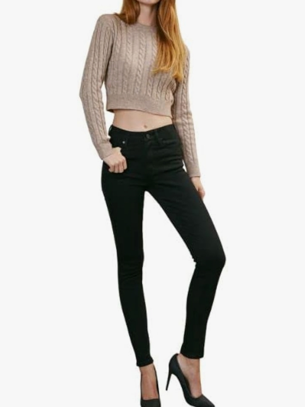 Kancan Women's 28 High Rise Super Skinny Slim Black Stretch Jeans KC6009BK